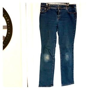 Chico’s dark blue Stretch jeans